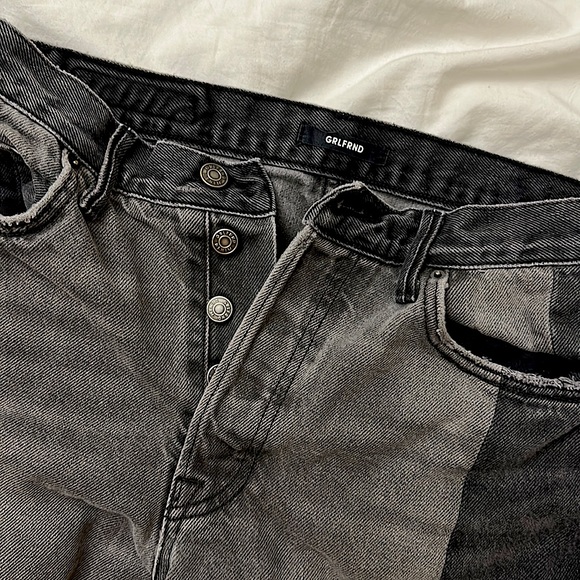 GRLFRND JEANS 100% Cotton black /gray denim - Picture 1 of 3